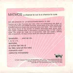 Matmos - A Chance To Cut Is A Chance To Cure