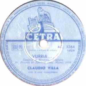 Claudio Villa - 'O Calippese Napulitano / Vurria