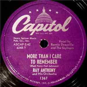 Ray Anthony And His Orchestra - More Than I Care To Remember / Columbia, Th ...