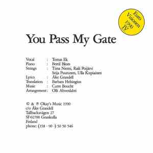Tomas Ek  / Bertil Blom - You Pass My Gate (Du Går Så Skyggt)