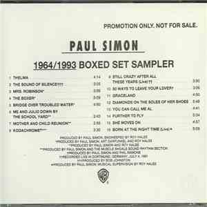 Paul Simon - 1964/1993 Boxed Set Sampler
