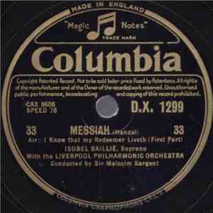 Isobel Baillie With The Liverpool Philharmonic Orchestra Conducted By Sir M ...