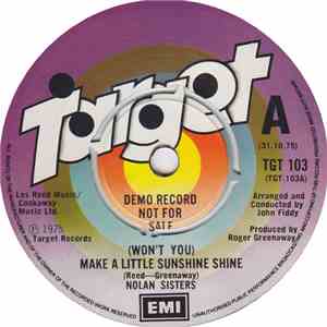 Nolan Sisters - (Won't You) Make A Little Sunshine Shine