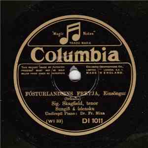 Sig. Skagfield - Fósturlandsins Freyja / Þú Vorgyðja Svífur