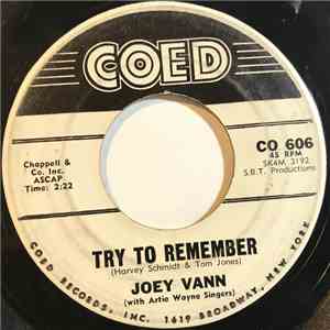 Joey Vann (with Artie Wayne Singers) - Try To Remember