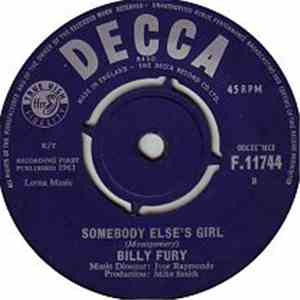 Billy Fury - Somebody Else's Girl / Go Ahead And Ask Her