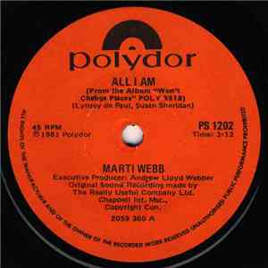 Marti Webb - All I Am / I Won't Change Places