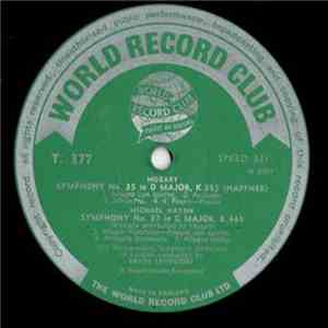 Mozart / The London Philharmonic Orchestra Conducted By Erich Leinsdorf - Symphonies Vol. 10 Nos. 35, 36 & 37