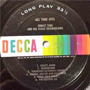 Ernest Tubb And His Texas Troubadours - All Time Hits