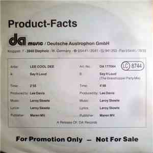 Lee Cool Dee - Say It Loud