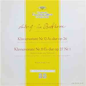 Ludwig van Beethoven – Wilhelm Kempff - Klavier-Sonaten Nr.12 As-Dur Op.26 ...