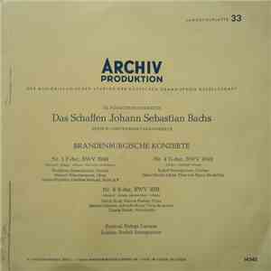 Johann Sebastian Bach — Festival Strings Lucerne - Leader: Rudolf Baumgartner - Brandenburgische Konzerte Nr. 1 F-Dur / Nr. 4 G-Dur / Nr. 6 B-Dur