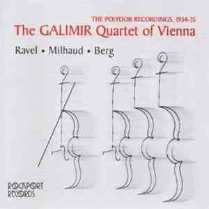 Ravel • Milhaud • Berg – The Galimir Quartet Of Vienna - The Polydor Record ...