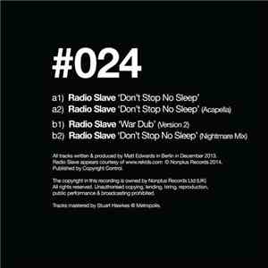Radio Slave - Don't Stop No Sleep