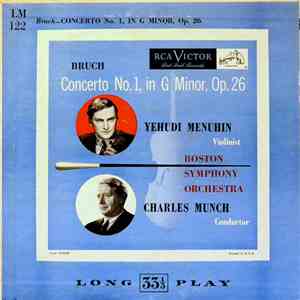 Yehudi Menuhin, Max Bruch, Orchestre Symphonique De Boston , Direction: Cha ...
