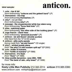 Various - Anticon Label Sampler