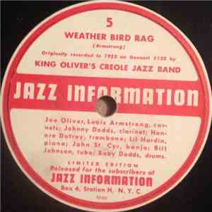 King Oliver's Creole Jazz Band - Weather Bird Rag / Snake Rag