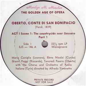 Verdi, Alfredo Simonetto - Oberto, Conte Di San Bonifacio