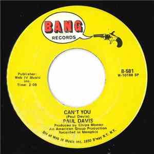 Paul Davis  - Can't You