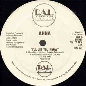 Ahna  - I'll Let You Know