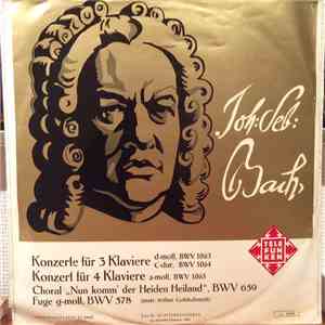Johann Sebastian Bach, Orchestre Du Théâtre Des Champs-Elysées, Arthur Goldschmidt - Konzerte Für 3 Klaviere, Konzert Für 4 Klaviere, Choral, Fuge