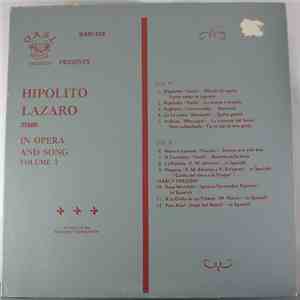 Hipólito Lázaro - Hipolito Lazaro (Tenor) In Opera And Song Volume 2