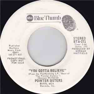 Pointer Sisters - You Gotta Believe