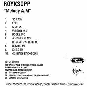 Röyksopp - Melody A.M