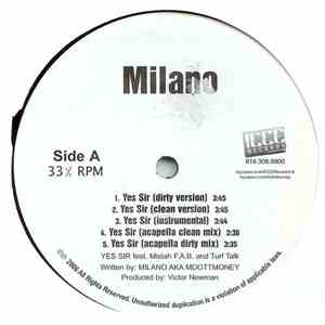 Milano - Yes Sir / Shake N Bounce