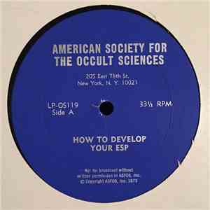 American Society For The Occult Sciences - How To Develop Your ESP / The Fa ...