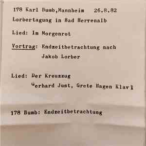 Karl Bumb - Endzeitbetrachtung Nach Jakob Lorber