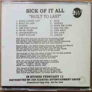 Sick Of It All - Built To Last