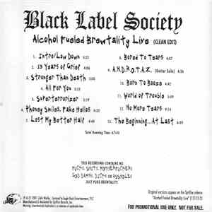 Black Label Society - Alcohol Fueled Brewtality Live (Clean Edit)