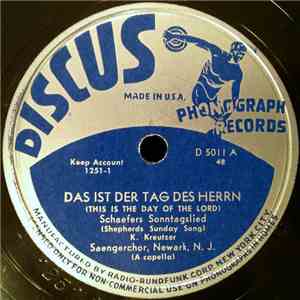 No Artist - Das Ist Der Tag Des Herrn / Schaefers Sonntagslied / Schoen Blueh'n Die Heckenrosen