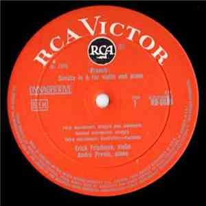 Erick Friedman, André Previn - Sonata In A For Violin And Piano / Sonata Fo ...