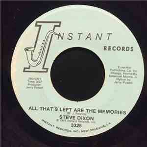 Steve Dixon  - Going Down For The Third Time / All That's Left Are The Memories