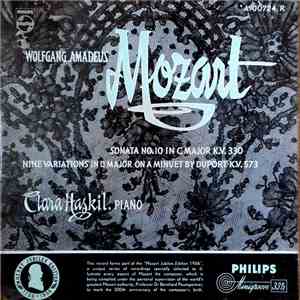 Wolfgang Amadeus Mozart, Clara Haskil - Sonata No. 10 In C Major; Nine Variations On A Minuet By Duport