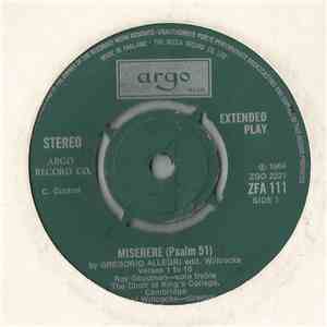 The Choir Of King's College Cambridge - Miserere