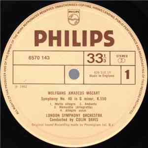 Wolfgang Amadeus Mozart - London Symphony Orchestra Conducted By Colin Davi ...