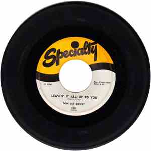 Don And Dewey - Jelly Bean / Leavin' It All Up To You