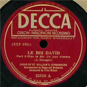 A. Honegger, Choir of St. William's, Strasbourg, Fritz Münch - Le Roi David
