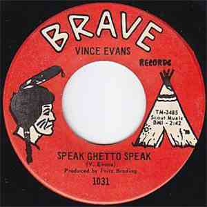 Vince Evans  - Speak Ghetto Speak / Street Man