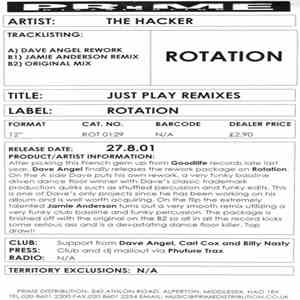 The Hacker - Just Play (Remixes)