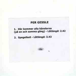 Per Gessle - Här Kommer Alla Känslorna (På En Och Samma Gång) / Spegelboll