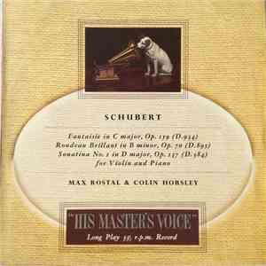 Max Rostal, Colin Horsley, Schubert - Fantaise In C Major, Op. 159 (D.934)  ...