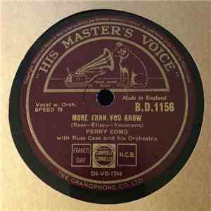Perry Como - More Than You Know / A Garden In The Rain