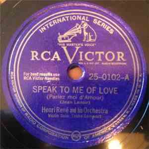 Henri René And His Orchestra - Speak To Me Of Love / Rosenkavalier-Waltz