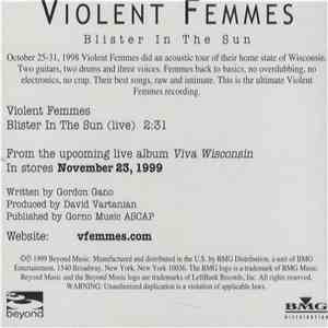 Violent Femmes - Blister In The Sun
