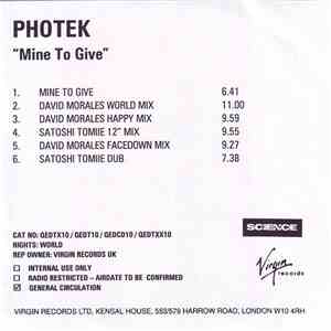 Photek - Mine To Give