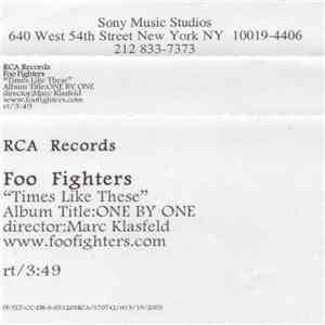 Foo Fighters - Times Like These